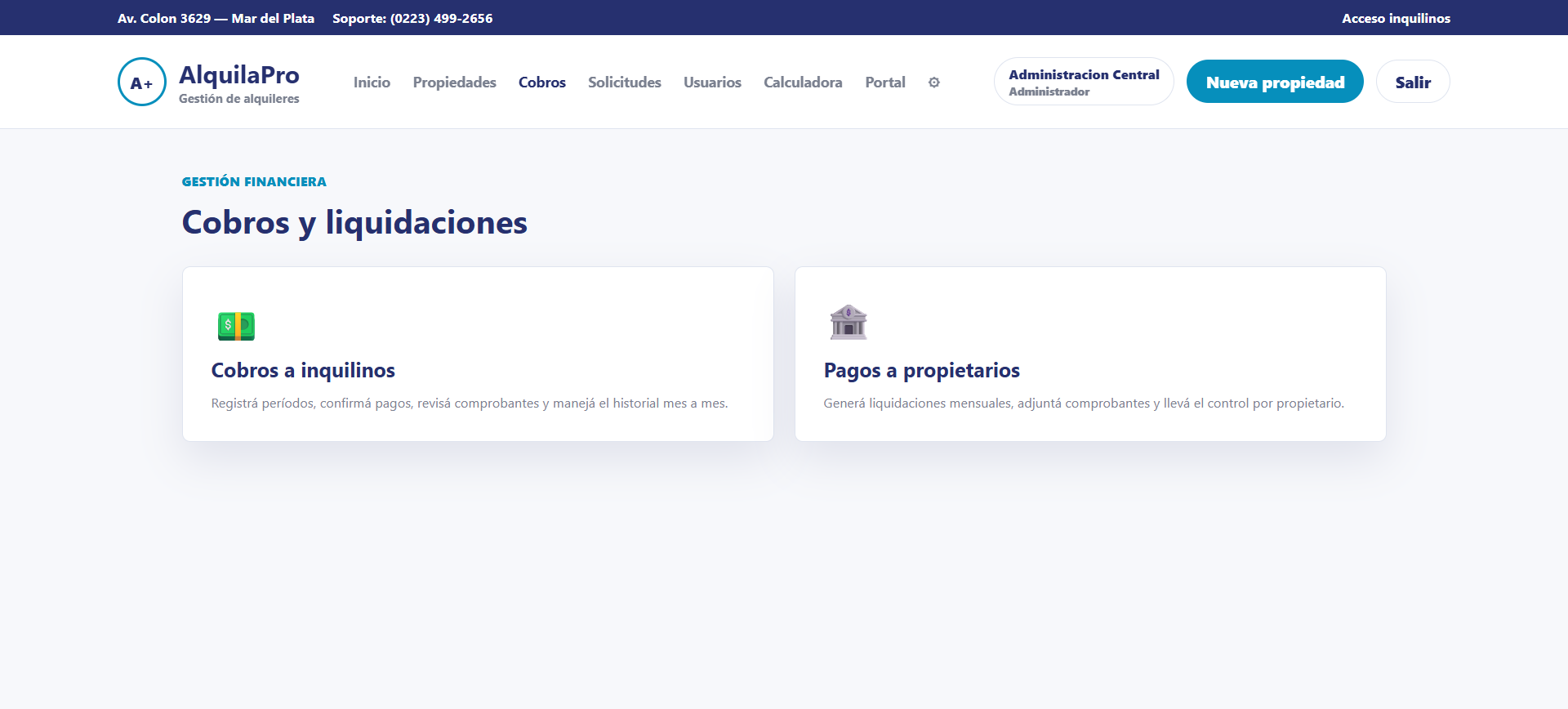 Registro de pagos